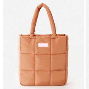 NWT Rip Curl Anoeta Shoulder Bag Light Brown Puffer Bag